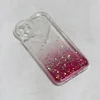 Maska za telefon Heart Glitter za iPhone 12 6.1 providno-roze