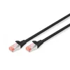 CAT 6 S-FTP patch cord, Cu, LSZH AWG 27/7, length 0.5 m, color black
