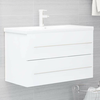 Ormarić za umivaonik bijeli 80 x 38,5 x 48 cm konstruirano drvo