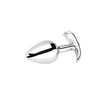 ZENN Smooth Metal Butt Plug with Diamond - Medium