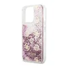 TELEMPIRE Maska za telefon Guess Hc Liquid Glitter Peony za iPhone 13 Pro 6.1 roze