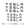 Komplet nalepk za zavorne čeljusti Tesla – 6 kosov PET – Barva: Črna