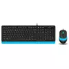 F1010 FSTYLER USB US plava tastatura + USB plavi miš