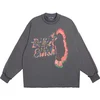 Billie Eilish Neon Silhouette Charcoal Grey L Majica