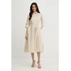 MM by Max Mara poletna obleka lanena TABELLA