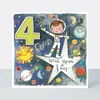Rachel Ellen Čestitka za 4. rođendan dečaka Astronaut