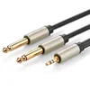 Ugreen AV126 Kabel TRS 3,5 mm na 2x TS 6,35 mm - 2 m (siv)