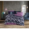 Adelita Purple Dark Blue White Tencel Satin Set Posteljine