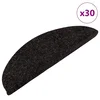Vidaxl Preproge za stopnice samolepilne 30 kosov črne 56x17x3 cm