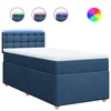 Vidaxl Box spring postelja z vzmetnico modra 80x200 cm blago