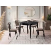 Hanah Home Trpezarijski sto Totem 80x75x80cm Crni