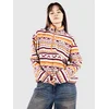 Passenger Ayla Recycled Micro Polartec Fleece Sweater geo tracks birch