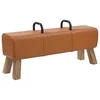 vidaXL klop Rjava 110 x 30 x 45 cm Pravo usnje