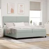 Krevet s opruga kutije Svijetlo siva 200 x 200 cm Baršun