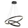 Rabalux Visilica sa daljinskim Isaure, 2 prstena, LED 80W, 3000-6500K, 60cm, Crna
