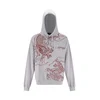 Ed Hardy Majica Battle Dragon siva/rdeča
