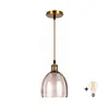 BRILAGI-LED Luster na sajli RETRO GLASS 1xE27/60W/230V pr. 17cm zlatna/zadimljeno bež