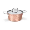 Kozica z marmornim premazom in pokrovko iz nerjavnega jekla Hammered Copper 20cm 55762