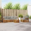 Set vanjskih sofa s jastukom 7 pcs Prirodna i svijetlo siva