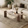 HANAH HOME Sto za dnevnu sobu Renard Travertine Venezia Walnut