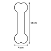 Igrača za pse kost rdeča Saveo 13 cm Flamingo - Termoplastična guma - Dental igrače - Flamingo