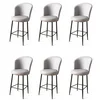 Hanah Home Set barskih stolica Uras, 6 komada, Sivo-crni