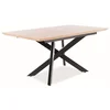 Casa Padrino luxury dining table natural/matt black 160-200 x 90 x H. 76 cm - Extendable kitchen table - Dining room furniture - Kitchen furniture - Luxury furniture
