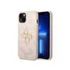 Guess Leather 4G Logo Maska za telefon za iPhone 15, Krem