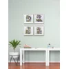 Home Gallery Set od 4 uramljene slike Cveće u saksijama 23x23cm