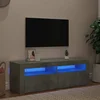 TV ormarić s LED svjetlima siva boja betona 120 x 35 x 40 cm