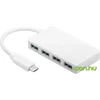 Goobay 4 vhodni USB 3.0-razdelilnik z USB-C™-vtič Goobay bele barve