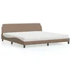 Krevet s madracem Dover cappuccino 200x200cm umjetna koža