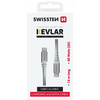SWISSTEN PODATKOVNI KABEL KEVLAR USB-C/USB-C 1,5 M BELA