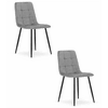 Brandless Stol KARA - svetlo siv žamet/črne noge x 2, (22055121)