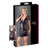 Cottelli Plus Size - kombinirana obleka s pentljo in čipko (črna) - 2XL