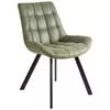 STOLICA crna, maslinasto zelena metal, tekstil