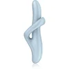 Satisfyer Heat Flex 4 - vibrator z grelnim nastavkom in s stimulatorjem za klitoris (srebrn)