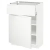 METOD / MAXIMERA Podni element s fiokom/vratima, bela/Voxtorp matirano bela, 60x37 cm