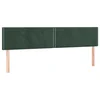 Vidaxl Posteljno vzglavje temno zelena 200x5x78/88 cm žametna