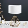 Opviq Stona lampa Diamond-S-711, 25x25x43 cm, IP20, Zlatno-bele boje