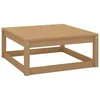 Vidaxl Vrtni stolček za noge 70x70x30 cm medeno rjava trdna borovina
