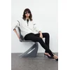 Trendyol Ecru Zippered Knitwear Sweater
