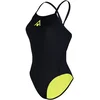 Womens swimwear aqua sphere essential tie back black/yellow xl - uk38