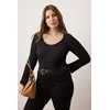 Trendyol Curve Ženska bluza Tbbaw26Af00034, Crna