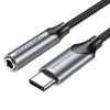USB-C adapter Vention na 3,5 mm avdio vtič, siv, 0,1 m