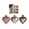 Kuglice za bor, UKRAS Srca Rose Gold 9/1