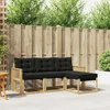 Set vanjskih sofa s jastukom 4 pcs Bijela i crna