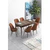Hanah Home Set Trpezarijski sto i 6 stolica Han, Terakota