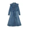 TOMMY HILFIGER Dolga srajca moder denim