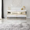 Hanah Home Komoda Nice 180x80x40cm Belo-Zlatna